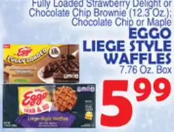 Bravo Supermarkets EGGO LIEGE STYLE WAFFLES 7.76 Oz. Box offer