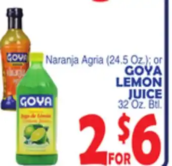 Bravo Supermarkets GOYA LEMON JUICE 32 Oz. Btl offer