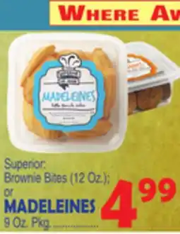 Bravo Supermarkets MADELEINES 9 Oz. Pkg offer