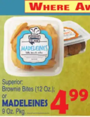 Bravo Supermarkets MADELEINES 9 Oz. Pkg offer