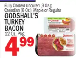 Bravo Supermarkets GODSHALL'S TURKEY BACON, 12 Oz. Pkg offer