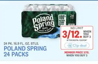 Kings Food Markets POLAND SPRING 24 PACKS offer