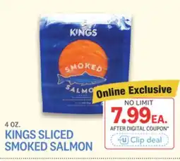 Kings Food Markets KINGS SLICED SMOKED SALMON offer