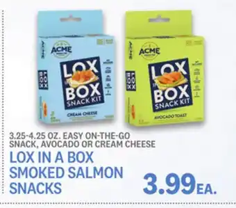 Kings Food Markets LOX IN A BOX SMOKED SALMON SNACKS offer