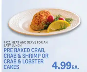 Kings Food Markets PRE BAKED CRAB, CRAB & SHRIMP OR CRAB & LOBSTER CAKES offer