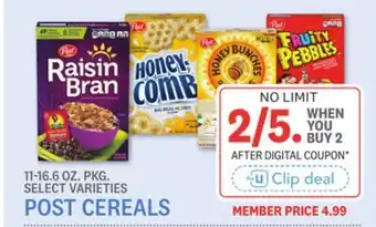 Kings Food Markets POST CEREALS offer