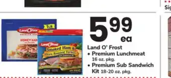 ACME Land O' Frost Premium Lunchmeat 16 oz. pkg. or Premium Sub Sandwich Kit 18-20 oz. pkg offer