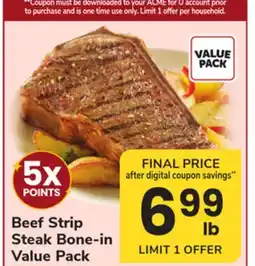 ACME Beef Strip Steak offer