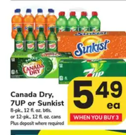 ACME Canada Dry, 7UP or Sunkist offer