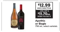 ACME Apothic or Bogle offer