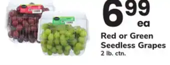 ACME Red or Green Seedless Grapes offer