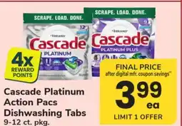 ACME Cascade Platinum Action Pacs Dishwashing Tabs offer