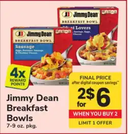 ACME Jimmy Dean Breakfast Bowls offer