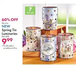 Boscov's NEW Spring Tin Luminaries offer