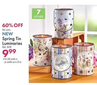 Boscov's NEW Spring Tin Luminaries offer