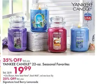 Boscov's YANKEE CANDLE 22-oz. Seasonal Favorites offer