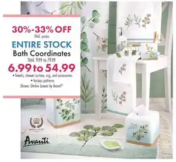 Boscov's ENTIRE STOCK Bath Coordinates offer