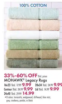 Boscov's MOHAWK Legacy Rugs offer