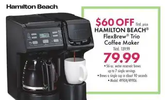 Boscov's HAMILTON BEACH FlexBrew Trio Coffee Maker offer