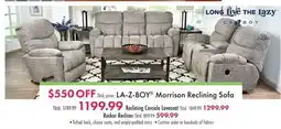 Boscov's LA-Z-BOY Morrison Reclining Sofa offer