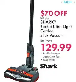 Boscov's SHARK Rocket Ultra-Light Corded Stick Vacuum offer