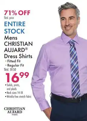 Boscov's ENTIRE STOCK Mens CHRISTIAN AUJARD Dress Shirts offer