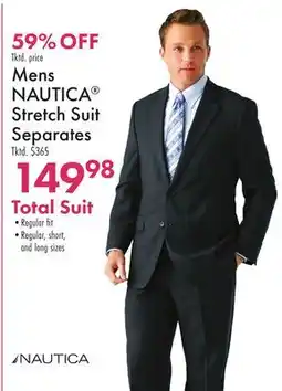 Boscov's Mens NAUTICA Stretch Suit Separates offer