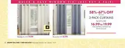 Boscov's 2PACK CURTAINS offer