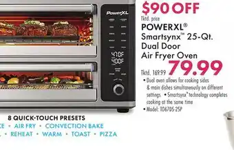 Boscov's POWERXL Smartsynx 25-Qt. Dual Door Air Fryer Oven offer