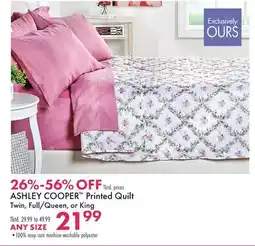 Boscov's ASHLEY COOPER Printed Quilt offer