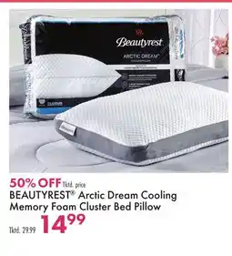 Boscov's BEAUTYREST Arctic Dream Cooling Memory Foam Cluster Bed Pillow offer