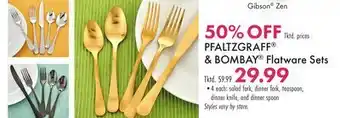 Boscov's PFALTZGRAFF & BOMBAY Flatware Sets offer