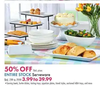 Boscov's ENTIRE STOCK Serveware offer