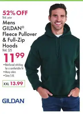 Boscov's Mens GILDAN Fleece Pullover & Full-Zip Hoods offer