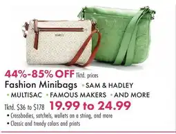 Boscov's Fashion Minibags offer