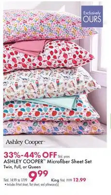 Boscov's ASHLEY COOPER Microfiber Sheet Set offer