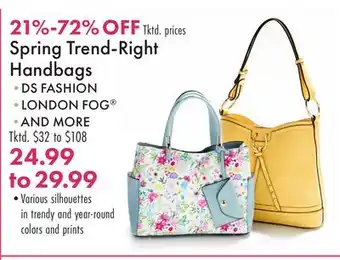 Boscov's Spring Trend-Right Handbags offer