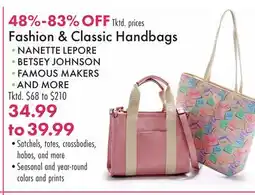 Boscov's Fashion & Classic Handbags offer