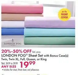 Boscov's LONDON FOG Sheet Set with Bonus Case(s) offer