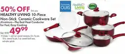 Boscov's HEALTHY LIVING 10-Piece Non-Stick Ceramic Cookware Set offer