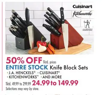 Boscov's ENTIRE STOCK Knife Block Sets offer