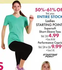 Boscov's ENTIRE STOCK Ladies STARTING POINT Supersoft Short-Sleeve Tees offer