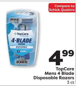 Weis Markets TopCare Mens 4 Blade Disposable Razors offer