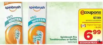 Weis Markets Spinbrush Pro Toothbrushes or Refills offer