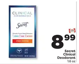 Weis Markets Secret Clinical Deodorant offer