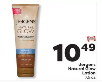 Weis Markets Jergens Natural Glow Lotion offer