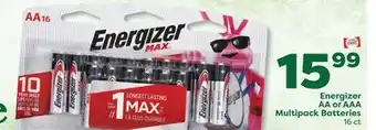 Weis Markets Energizer AA or AAA Multipack Batteries offer