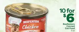 Weis Markets Beefeaters Canned Cat Food offer