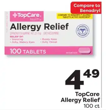 Weis Markets TopCare Allergy Relief offer