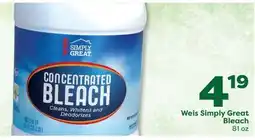 Weis Markets Weis Simply Great Bleach offer